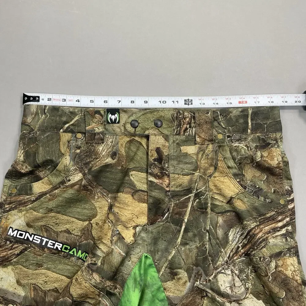 Monster Camo Pants Men’s 36x34+2 (37x34) Blood Flex Tex Tree Pattern Green